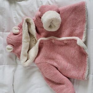 Baby girls sherpa lined hooded jacket